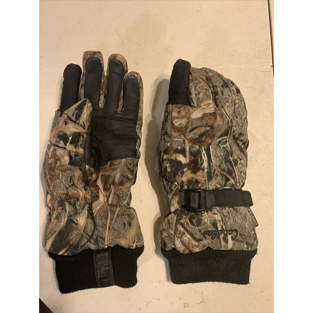 CABELA'S GORE-TEX Hunting Camoflauge 150 Grams Thinsulate Gloves Men Size M Reg
